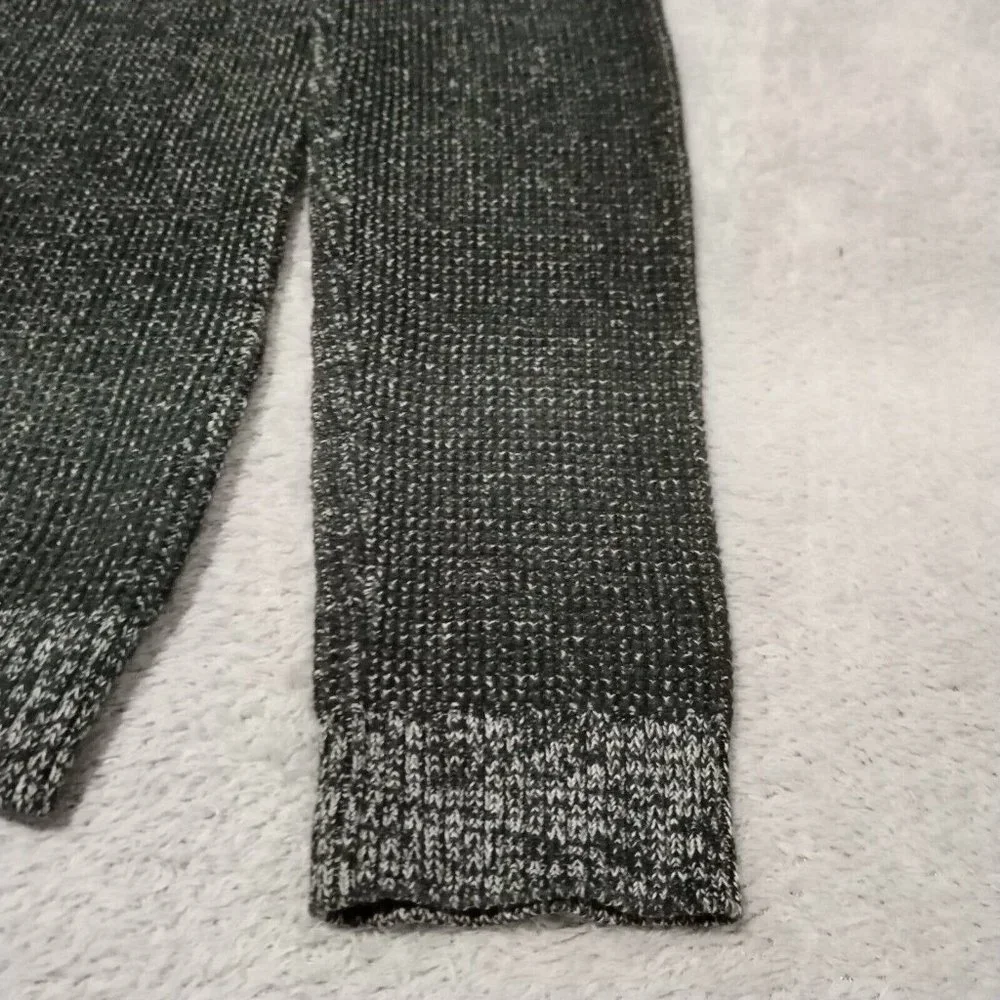 Reiss Jumper Mens XS Tiger Grey Chunky Tight Knit Contrasting Trim Crew Heavy - Picture 12 of 13